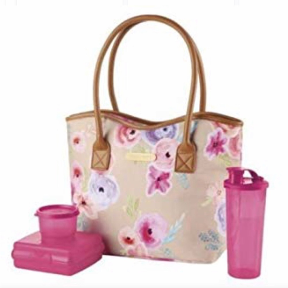 Tupperware Floral Lunch Set